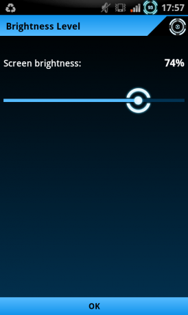 Brightness Level Disc  Android OS