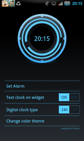 Digital Clock Disc Widget  Android